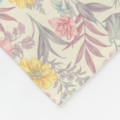 Mantas Botánico Acuarela – Flores Exóticas フリースブランケット (角)