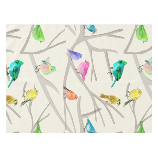 Mantel  Algodón, 52" x 70" Pájaros  テーブルクロス (正面(横))