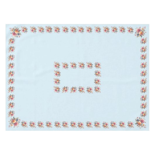 Mantel Azul Flores para Celebrar テーブルクロス (正面(横))
