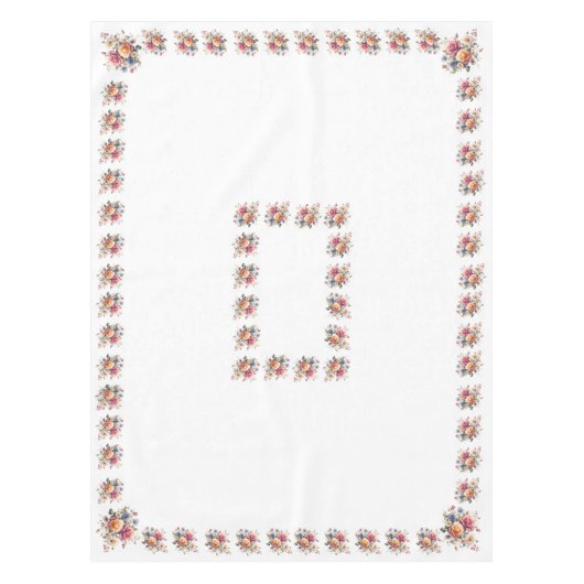 Mantel Blanco Flores para Celebrar テーブルクロス (正面)