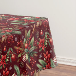 Mantel Navideño Flores de Navidad テーブルクロス