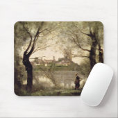 Mantesの町そしてカテドラルの眺め マウスパッド (マウス)