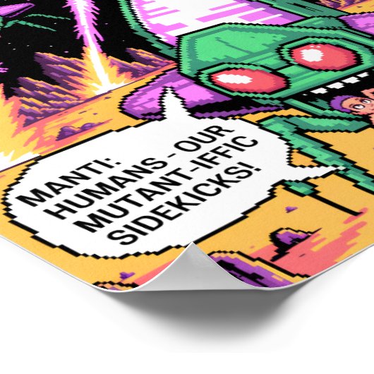  Manti Aliens Abduction Party! Defender Arcade '81 ポスター (角)