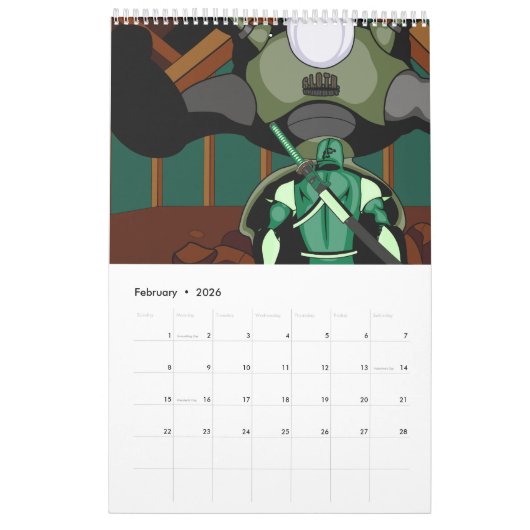 Mantis Man "MM=26" Calendar カレンダー (2月 2026)