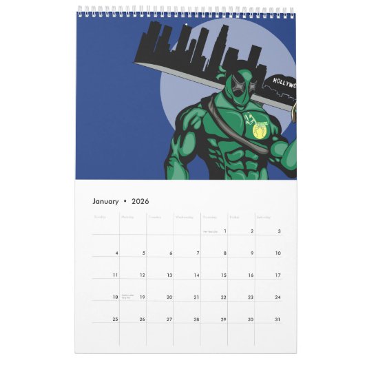 Mantis Man "MM=26" Calendar カレンダー (1月 2026)
