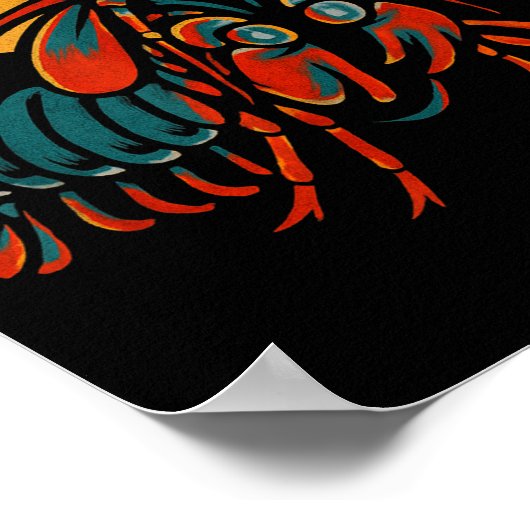 Mantis Shrimp W Punch Funny Ocean Animal  ポスター (角)