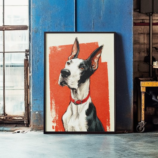 Mantle Great Dane Poster Print Wall Art ポスター