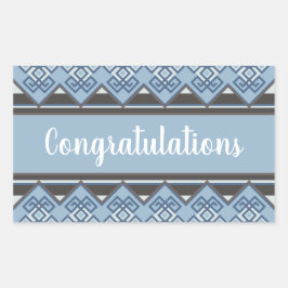 Manto Andino Azul 長方形シール