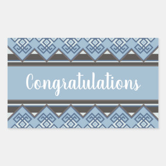 Manto Andino Azul 長方形シール