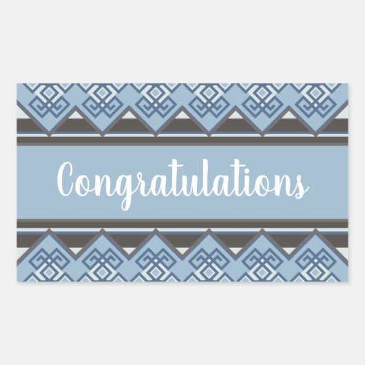 Manto Andino Azul 長方形シール (正面)