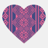 Manto Andino Azul y Magenta ハートシール (正面)