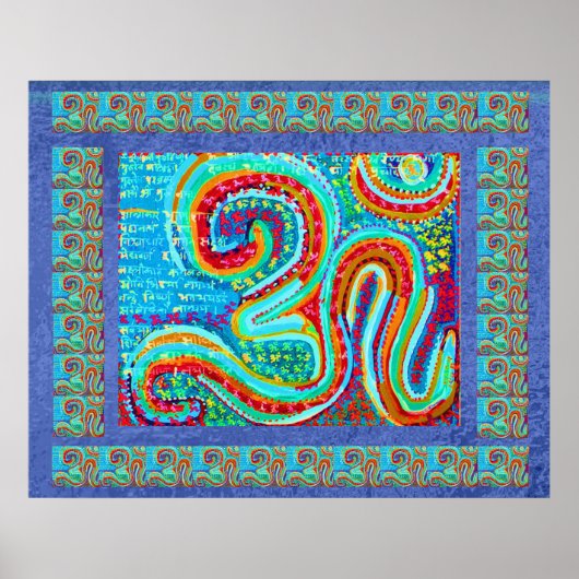 MANTRA: Om 108倍の神聖な背景 ポスター (正面)