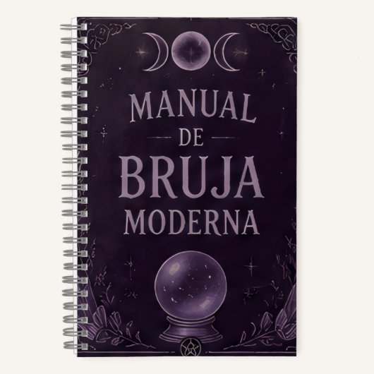 manual de bruja moderna violeta ノートブック (正面)