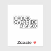 Manual Override Engaged Primary Interface Decal  シール (シート)
