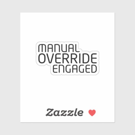 Manual Override Engaged Primary Interface Decal  シール (シート)