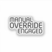 Manual Override Engaged Primary Interface Decal  シール (正面)