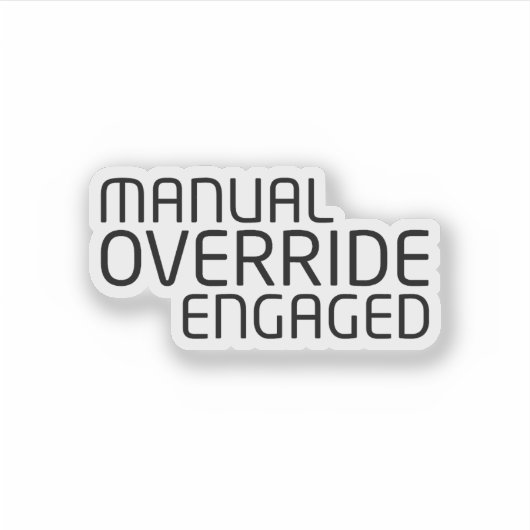 Manual Override Engaged Primary Interface Decal  シール (正面)