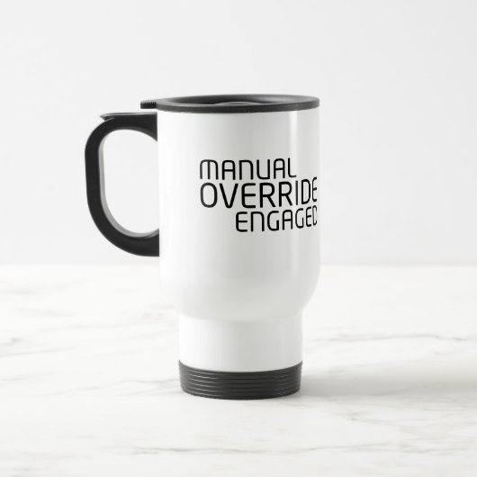 Manual Override Mobile Command Insulated Mug トラベルマグ (左)