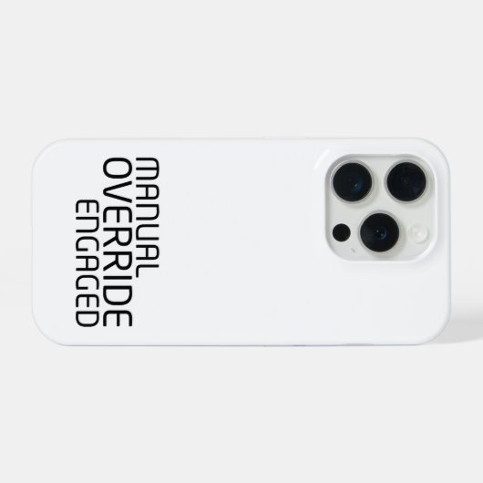 Manual Override Mobile Hardware Tactical Shield iPhoneケース (裏面横)