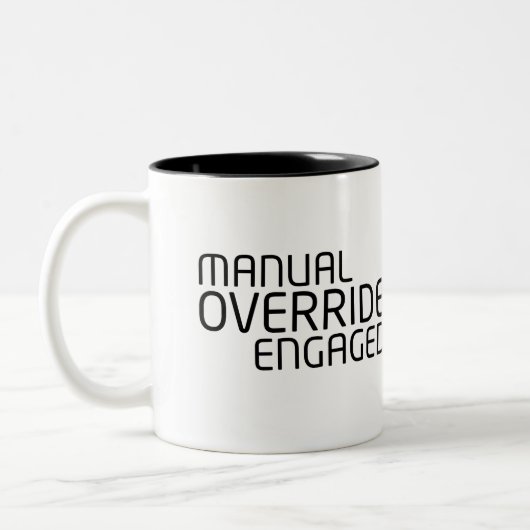 Manual Override System Fuel High-Contrast  ツートーンマグカップ (左)