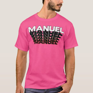 Manuel Funny Retro Vintage Sunset Manuel 80s 90s f Tシャツ