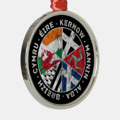 Manxケルト族の国家の旗アイルランドウェールズコーンウォール メタルオーナメント (右)