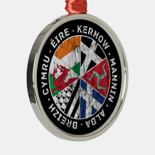 Manxケルト族の国家の旗アイルランドウェールズコーンウォール メタルオーナメント (右)