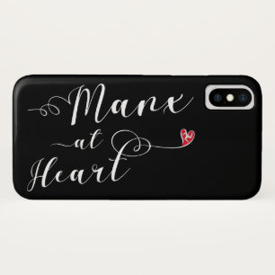 Manx Atハート携帯電話 iPhone X ケース