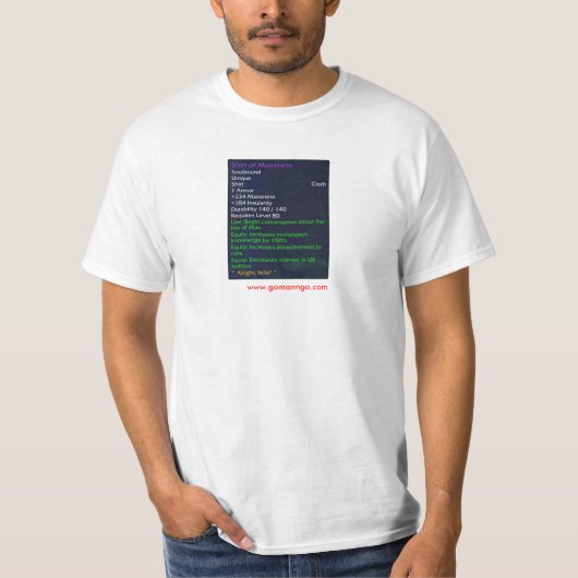 ManxCraftの世界 Tシャツ (正面)