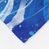 Many blue jellyfishes swimming underwater. Seamles フリースブランケット (角)