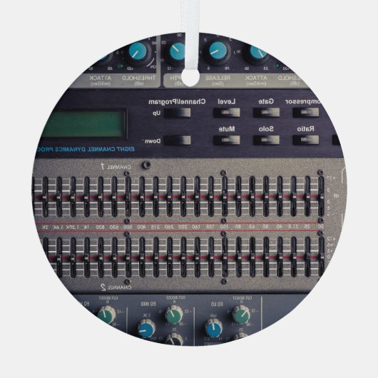 Many Buttons Sound Mixer Studio ガラスオーナメント (裏面)