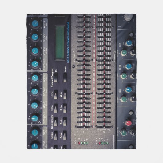 Many Buttons Sound Mixer Studio フリースブランケット (正面)