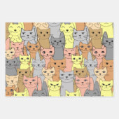 Many Catsデザイン ラッピングペーパーシート (正面2)
