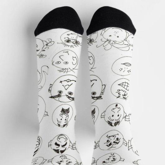 Many Faces ソックス (上部)