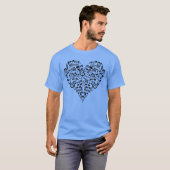 Many Guitar Elements In Heart Music Notes Musical  Tシャツ (正面フル)