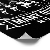 Many Guitars One Wife Funny For Men Women  ポスター (角)