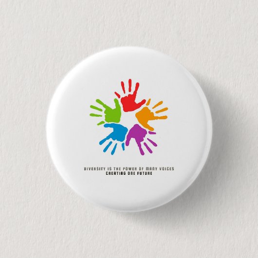 Many Hands, One Future – diversity design 缶バッジ (正面)