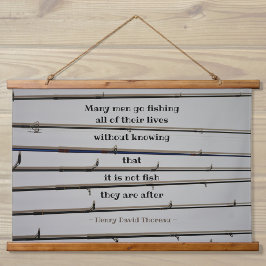 Many Men行く魚釣りロッド 吊り下げ型タペストリー