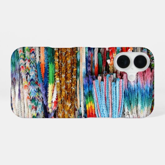 many paper cranes iPhone 16ケース (裏面横)