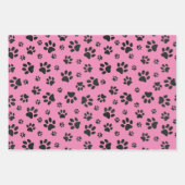 Many Pawプリントデザインラッピング紙セット ラッピングペーパーシート (正面)