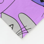 Many Purple Catsデザインフリースブランケット フリースブランケット (角)