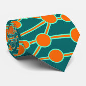 Many Roads IIオレンジ&ターコイズオンティール(緑がかった色)006666 ネクタイ (ロール)