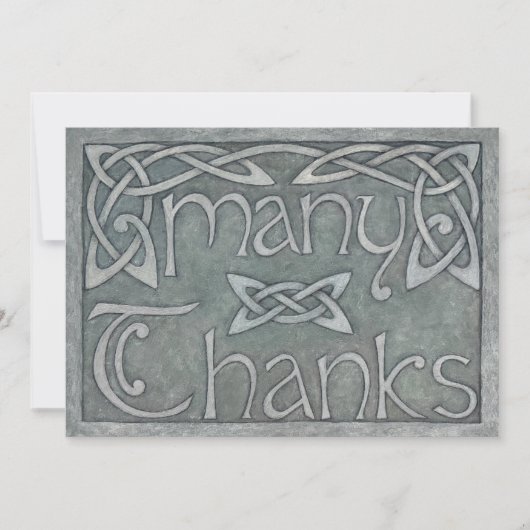 "Many Thanks" Celtic Thank You Card サンキューカード (正面)