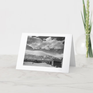 Manzanarの通り場面、雲1943年 カード