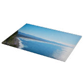 Manzanitaのビーチ、オレゴンの海岸の眺め カッティングボード (角)