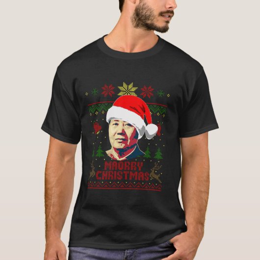 Mao Zedong Funny Christmas  Tシャツ (正面)