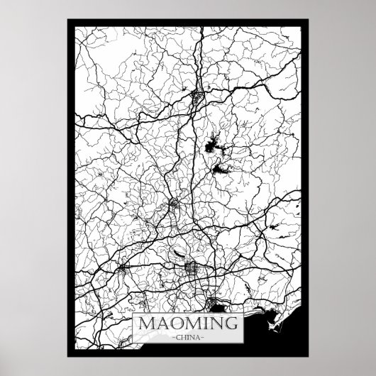Maoming China City Map ポスター (正面)