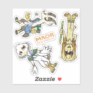 MAOR 4x4インチチビ(小さくかわいく書いた感じ)キャストステッカー#3 シール