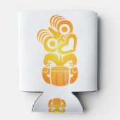 Maori Hei Tikiドラマー音楽トライバルタトゥーギフト 缶クーラー (裏面)