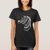 Maori Polynesian Tattoo Zebra Horse Quilted Zebra  Tシャツ (正面)